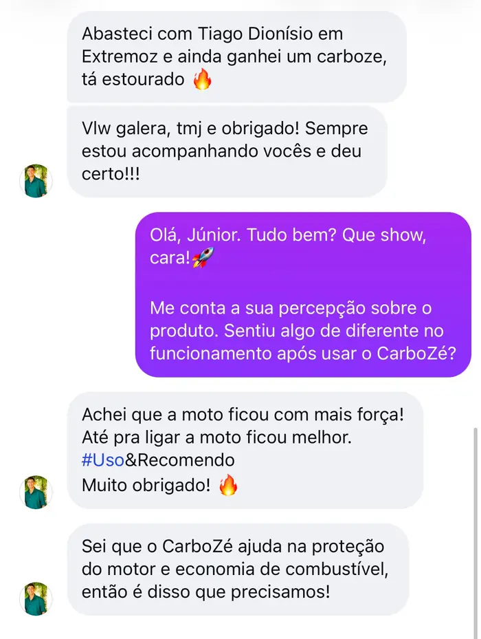 Depoimento de cliente CarboZé 1